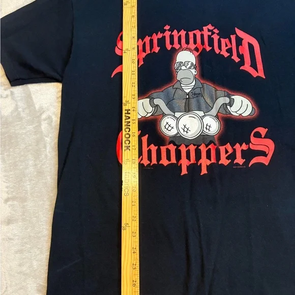 Vintage The Simpsons T Shirt Homer Springfield Choppers Y2K No Tag - Picture 4 of 6